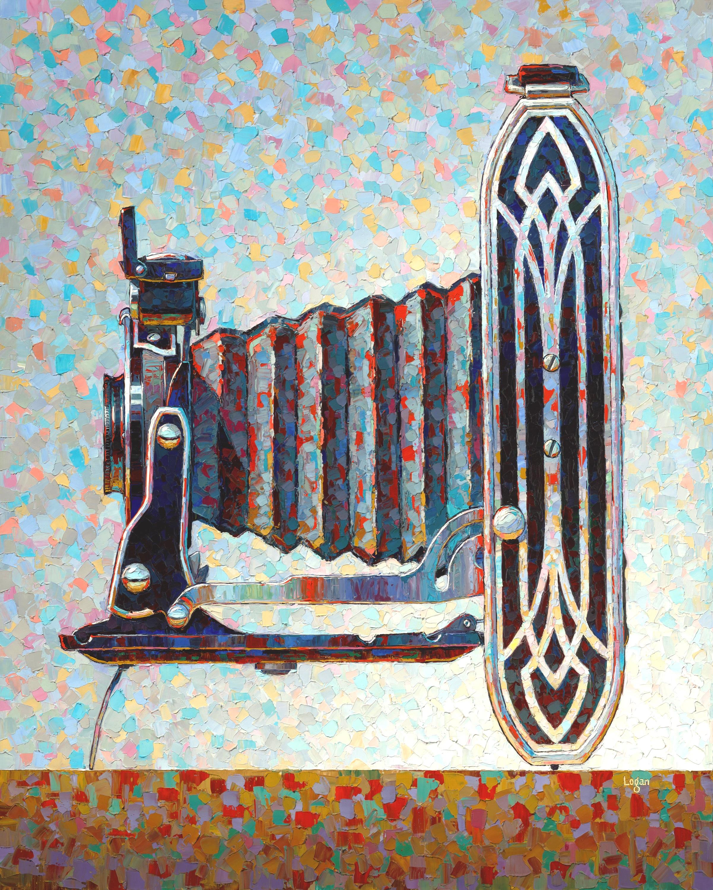Still-Life Painting di Raymond Logan - Macchina fotografica Foldes AGFA PB20