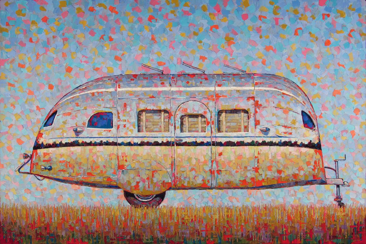 Raymond Logan Landscape Painting - Airstream