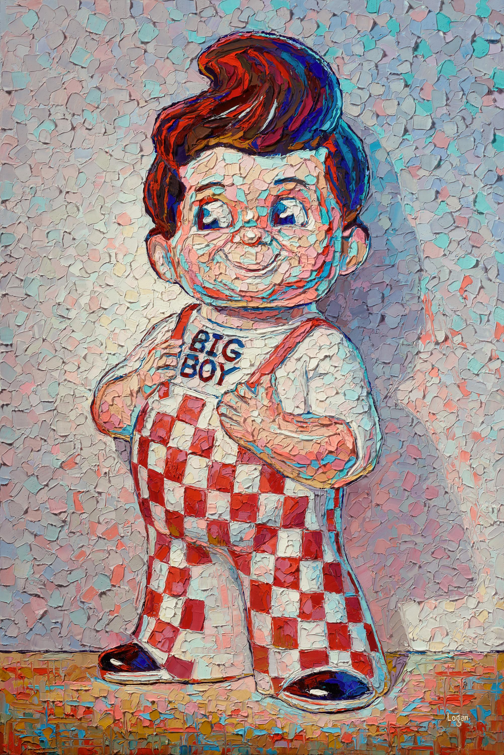 Raymond Logan Still-Life Painting - Big Boy Toy Bank