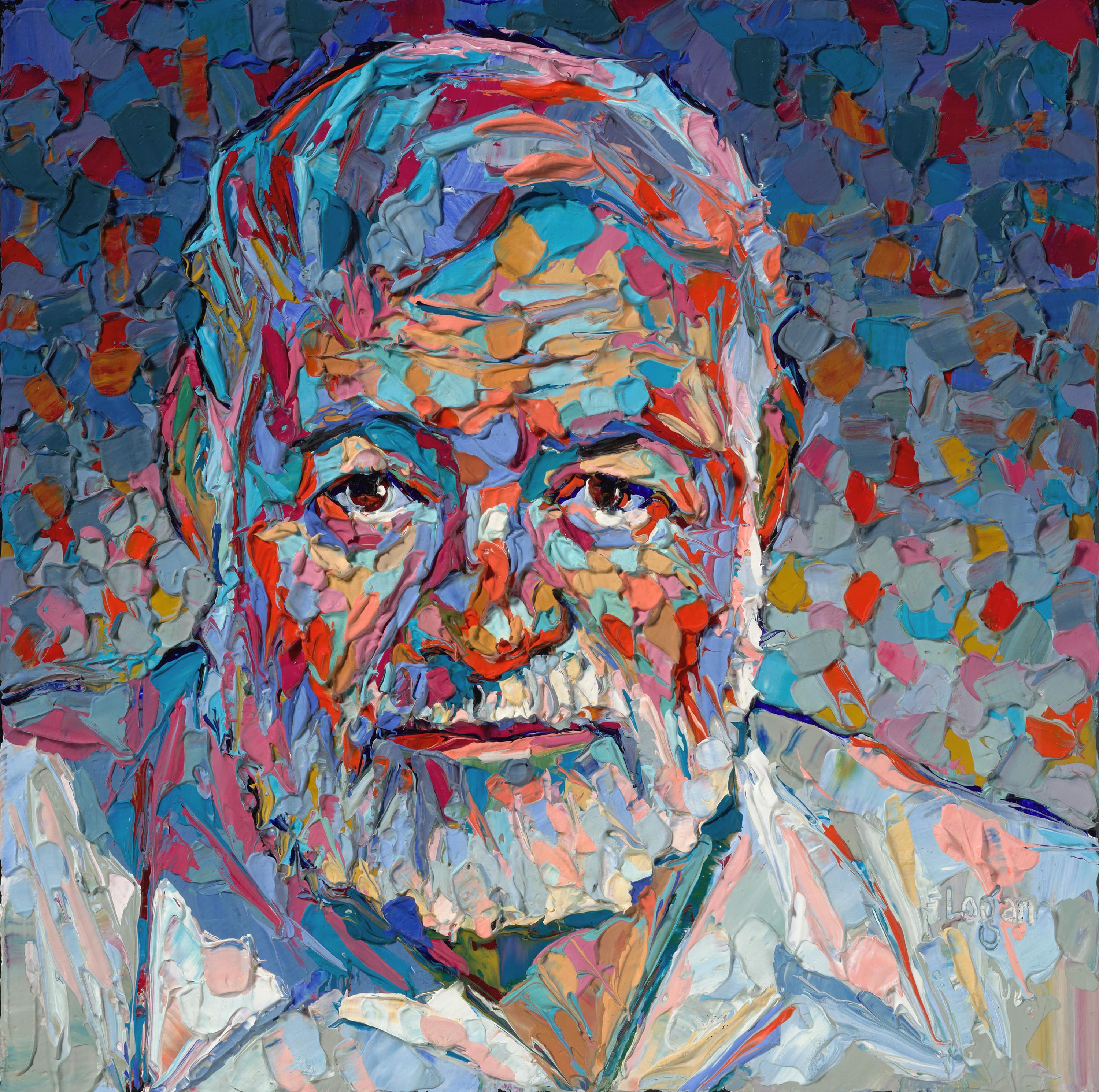 Portrait Painting Raymond Logan - Ernest Hemingway