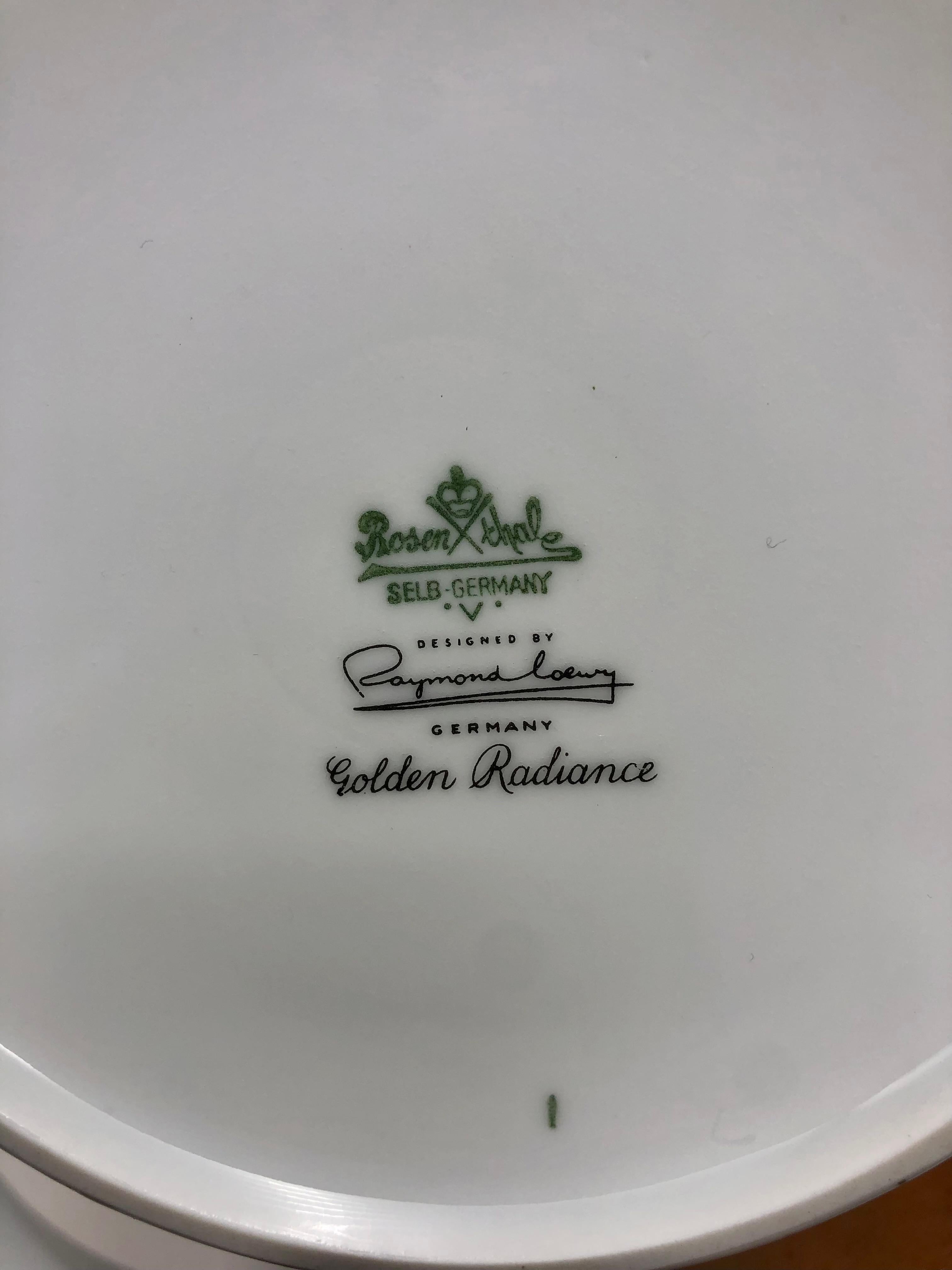 Raymond Lowery Rosenthal White & Gold Porcelain Coffee Servewear - set of 3 For Sale 4