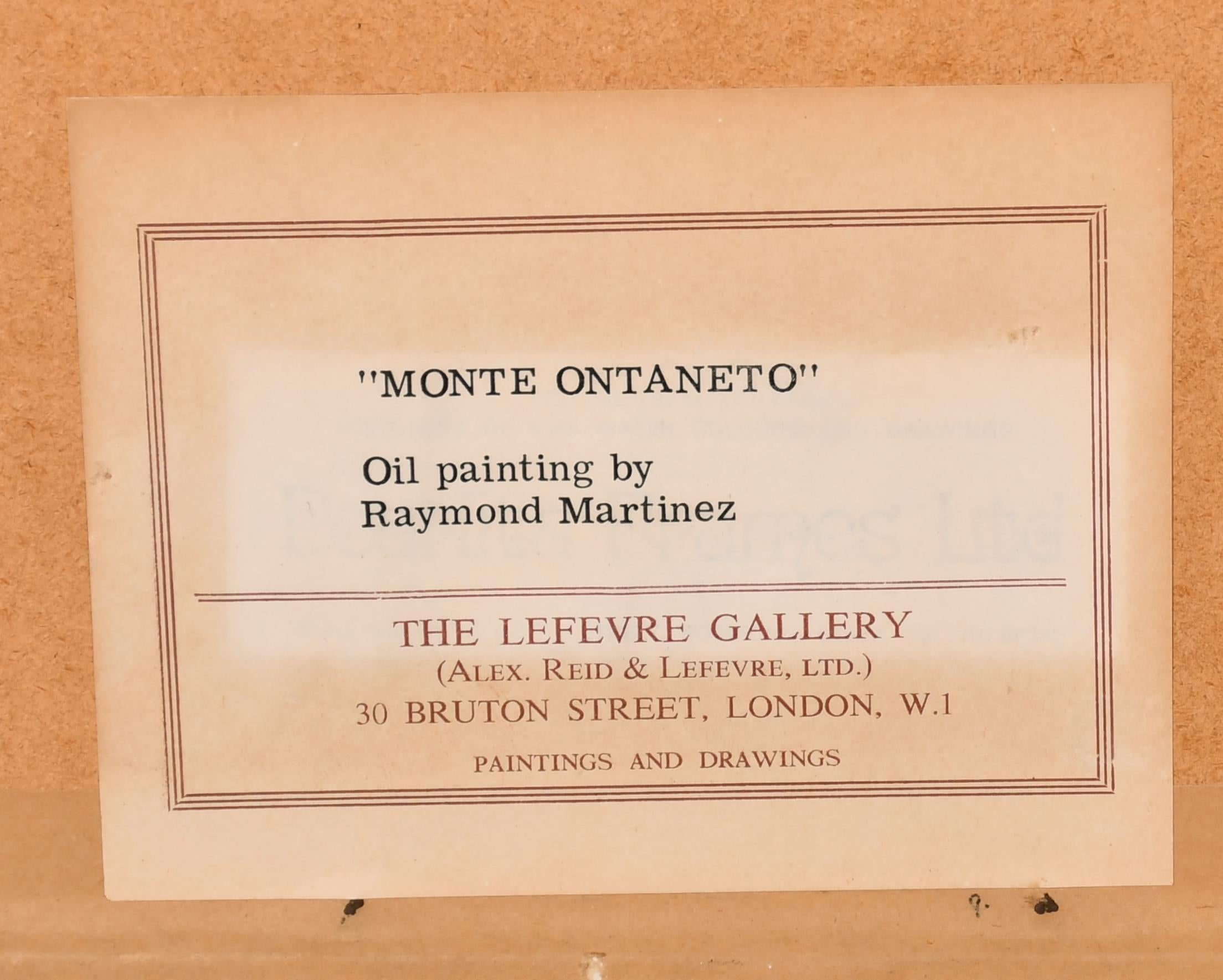 Monte Ontanteto - Montagne italienne de Toscane Coucher de soleil Paysage Peinture à l'huile en vente 2