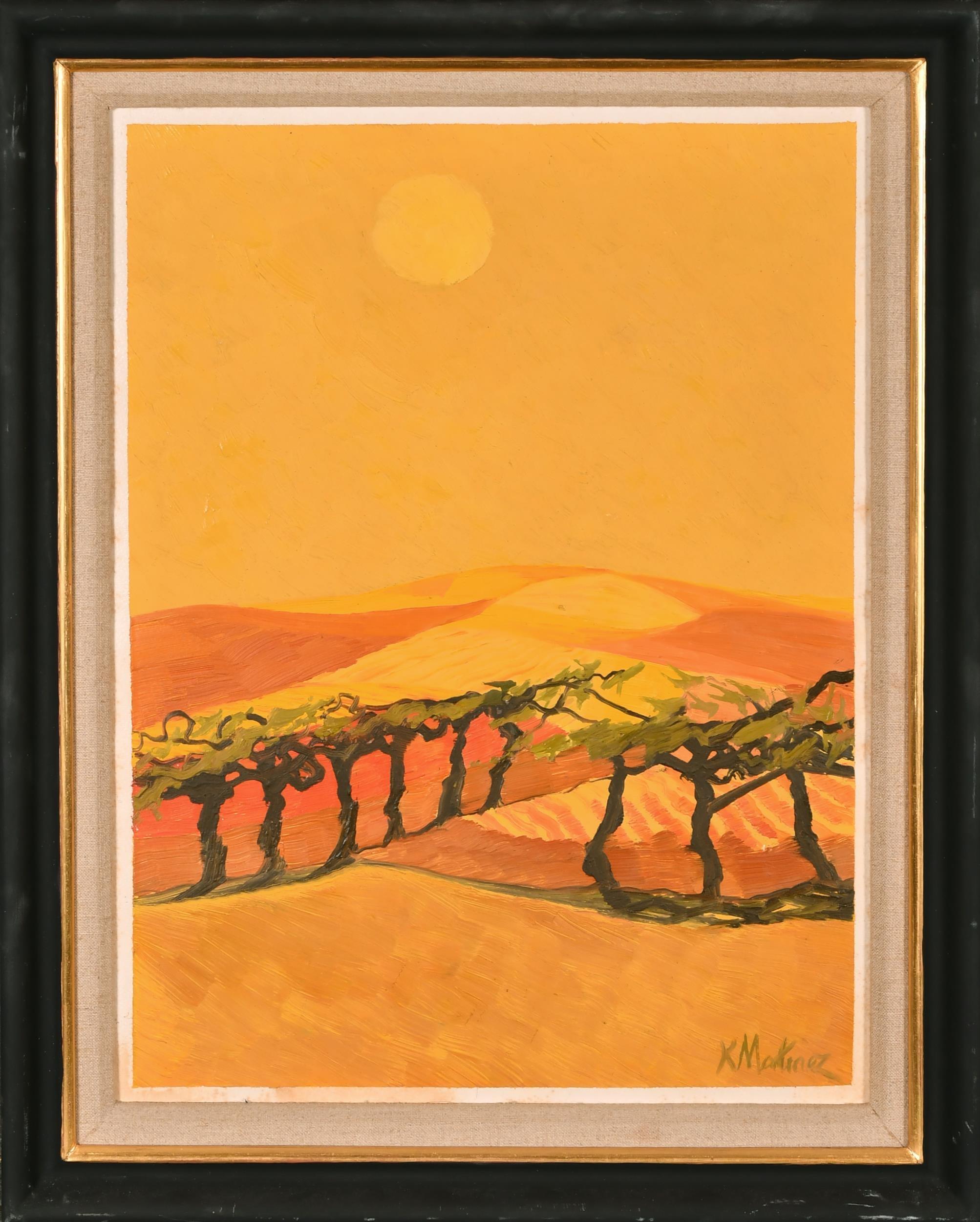 Landscape Painting Raymond Martinez - Monte Ontanteto - Montagne italienne de Toscane Coucher de soleil Paysage Peinture à l'huile