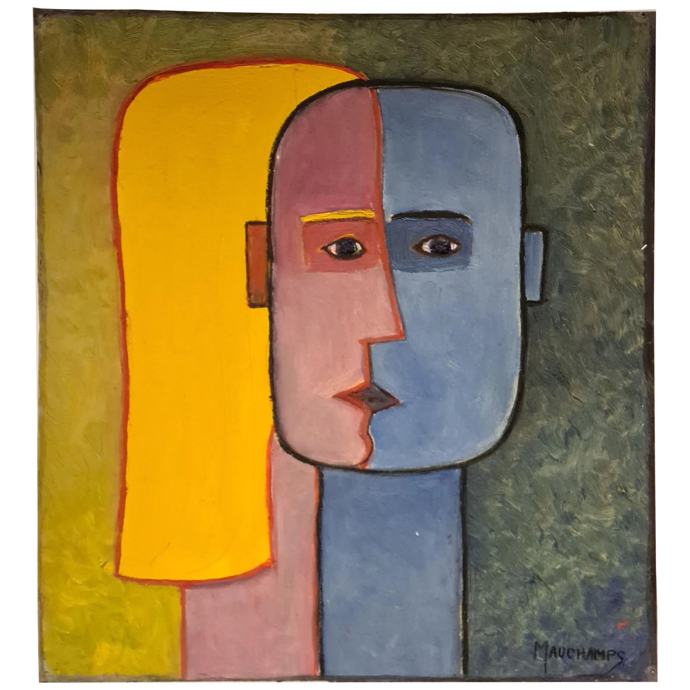 Raymond Mauchamps 'Xx-Xxi' Composition Aux Deux Visages For Sale