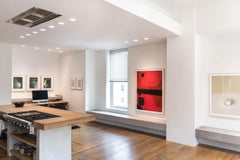 Red Window (artist framed) - large scale abstract monochromatic photograph