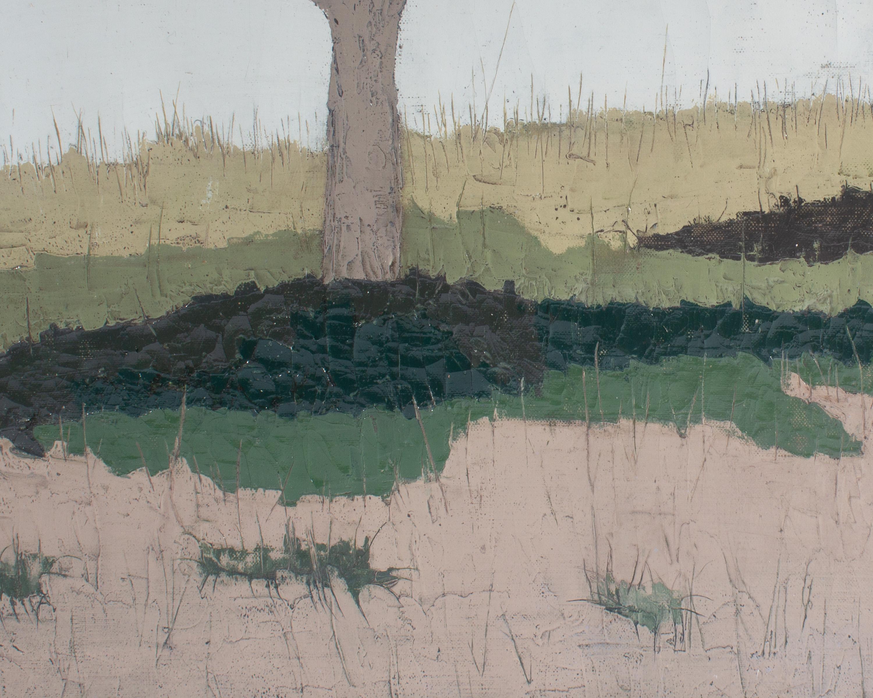 Milieu du XXe siècle Peinture abstraite à l'huile sur toile de paysage signée Raymond Mintz, 1956 en vente