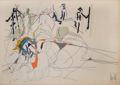 Dessin de Jean Cocteau et Raymond Moretti  - Original Serigraph by R. Moretti