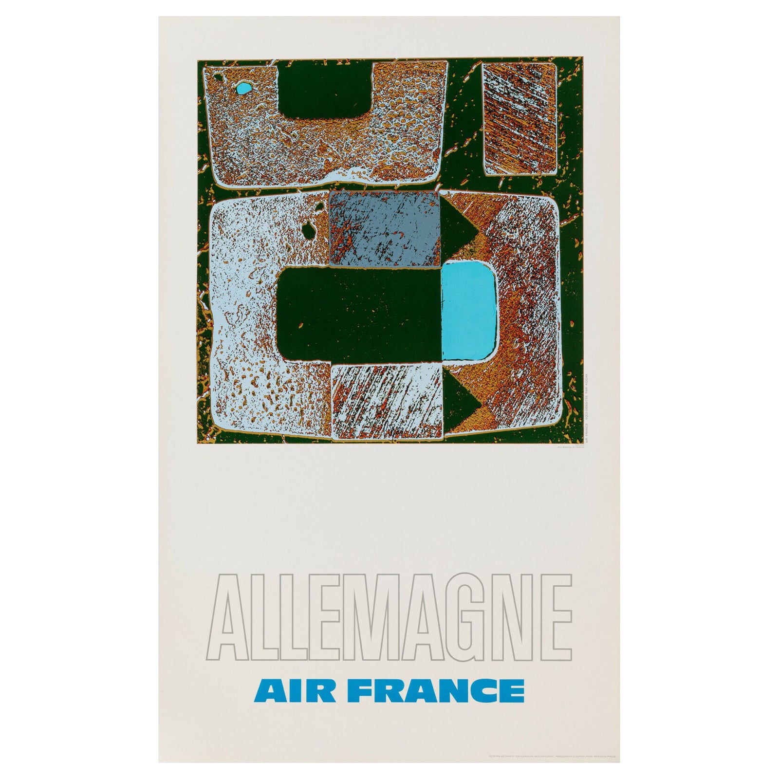 Affiche d'origine d'Airline, Raymond Pages, Allemagne, 1971
