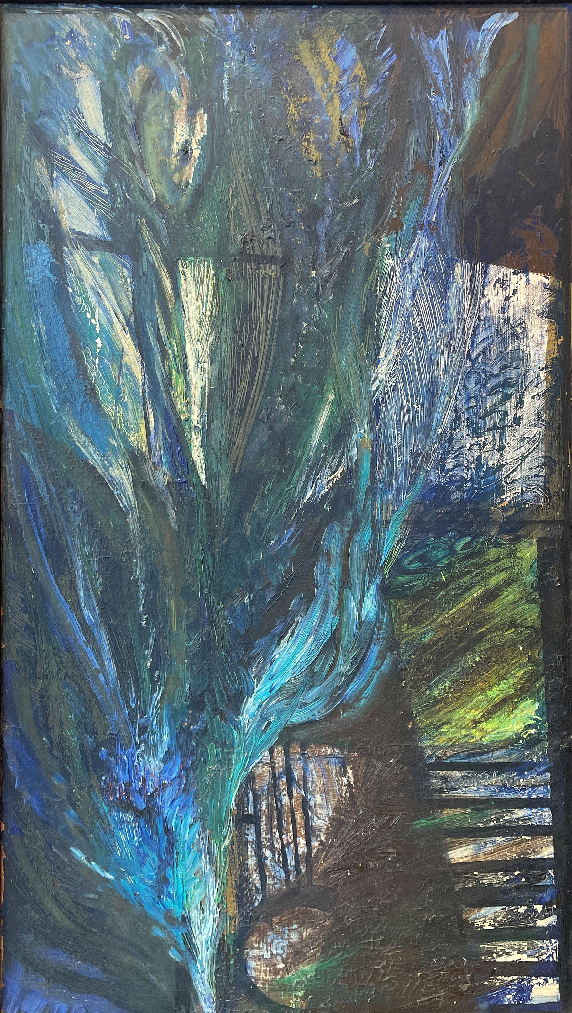 Raymond Parker Abstract Painting - "Opening (S50), " Ray Parker, Abstract Expressionism, Blue, New York School