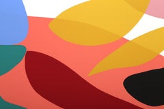 Large Colorful Abstract Silkscreen by Raymond Parker