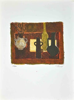 Still Life - Original Lithograph By Raymond Peaux - Early 20th Century
