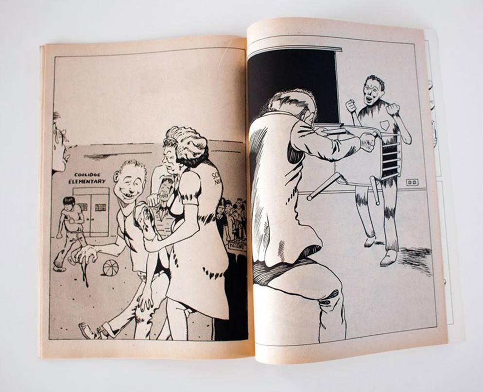 Raymond Pettibon Captive Chains, 1978:
Recently featured in its entirety at The New Museum in New York, Pettibon's well documented first artist book is widely regarded as a seminal piece in the development of the artist's style and themes. 