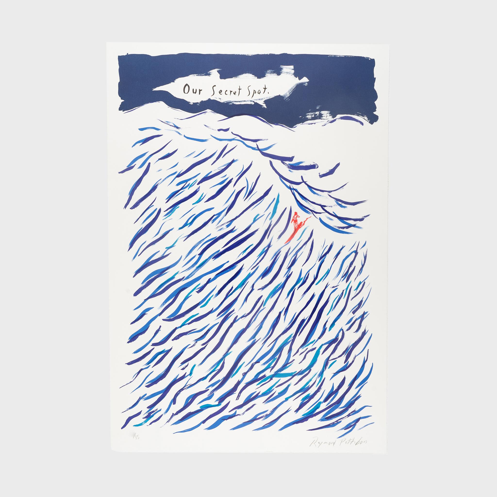 Raymond Pettibon Figurative Print - No Title (Our Secret Spot)