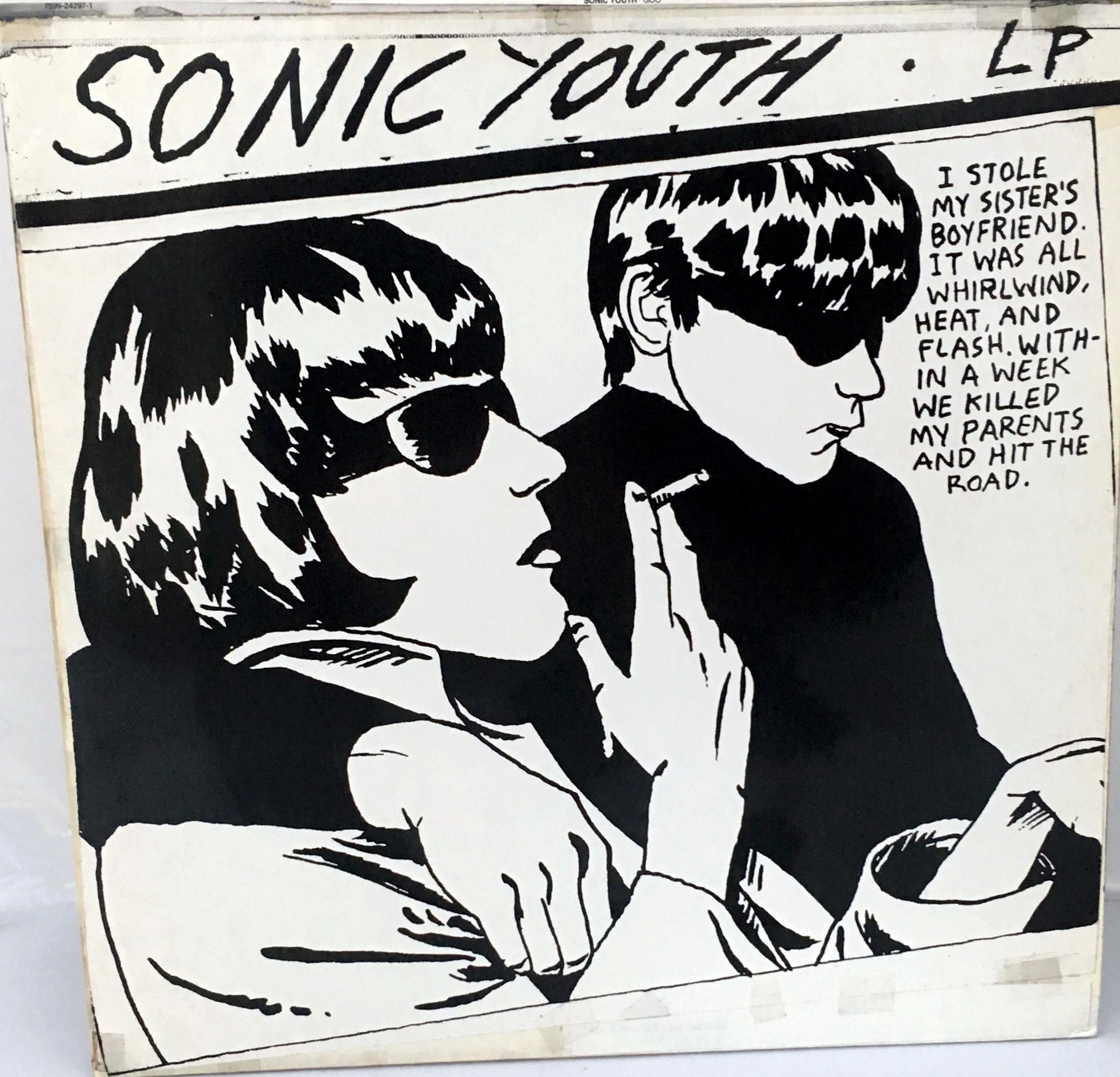 Seltene Original Raymond Pettibon Plattenkunst, Sonic Youth Goo, 1. Pressung im Angebot 1
