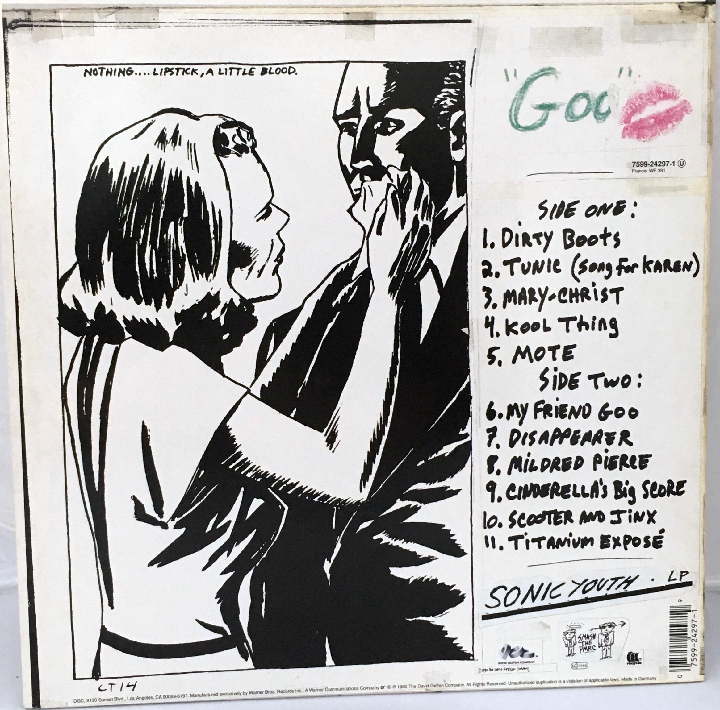 Rare enregistrement original de Raymond Pettibon, Sonic Youth Goo, 1st Pressing en vente 2