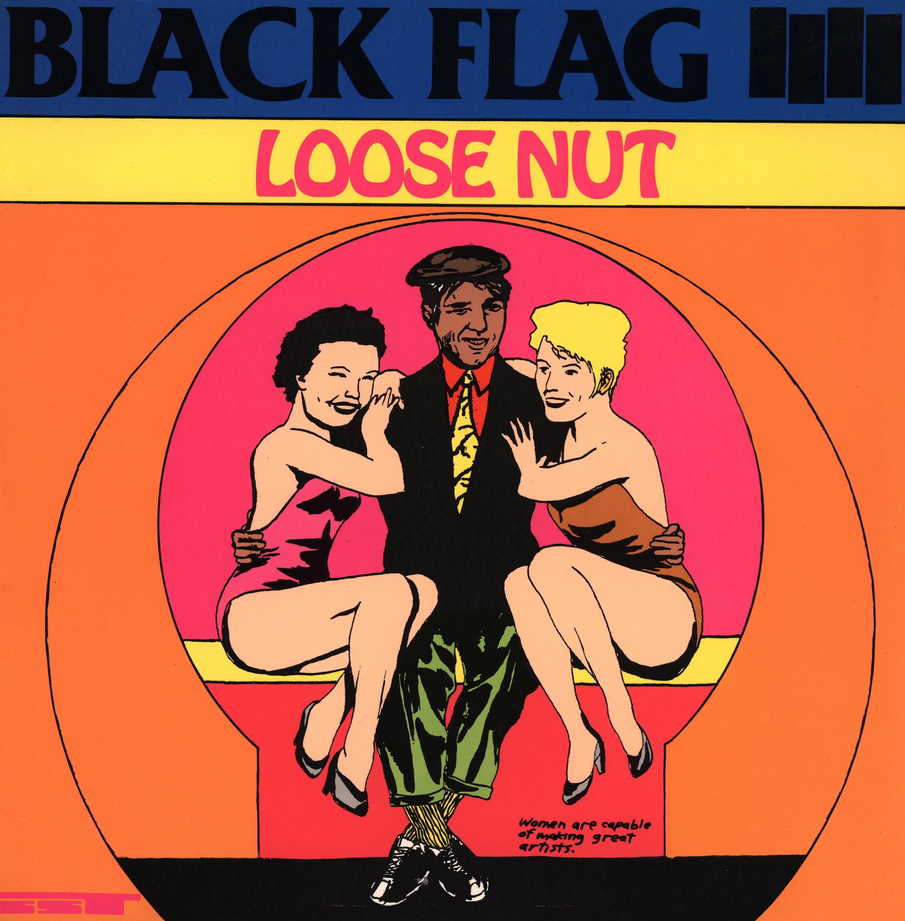 Raro set di 4 copertine originali di dischi di Raymond Pettibon (bandiera nera di Pettibon) in vendita 3