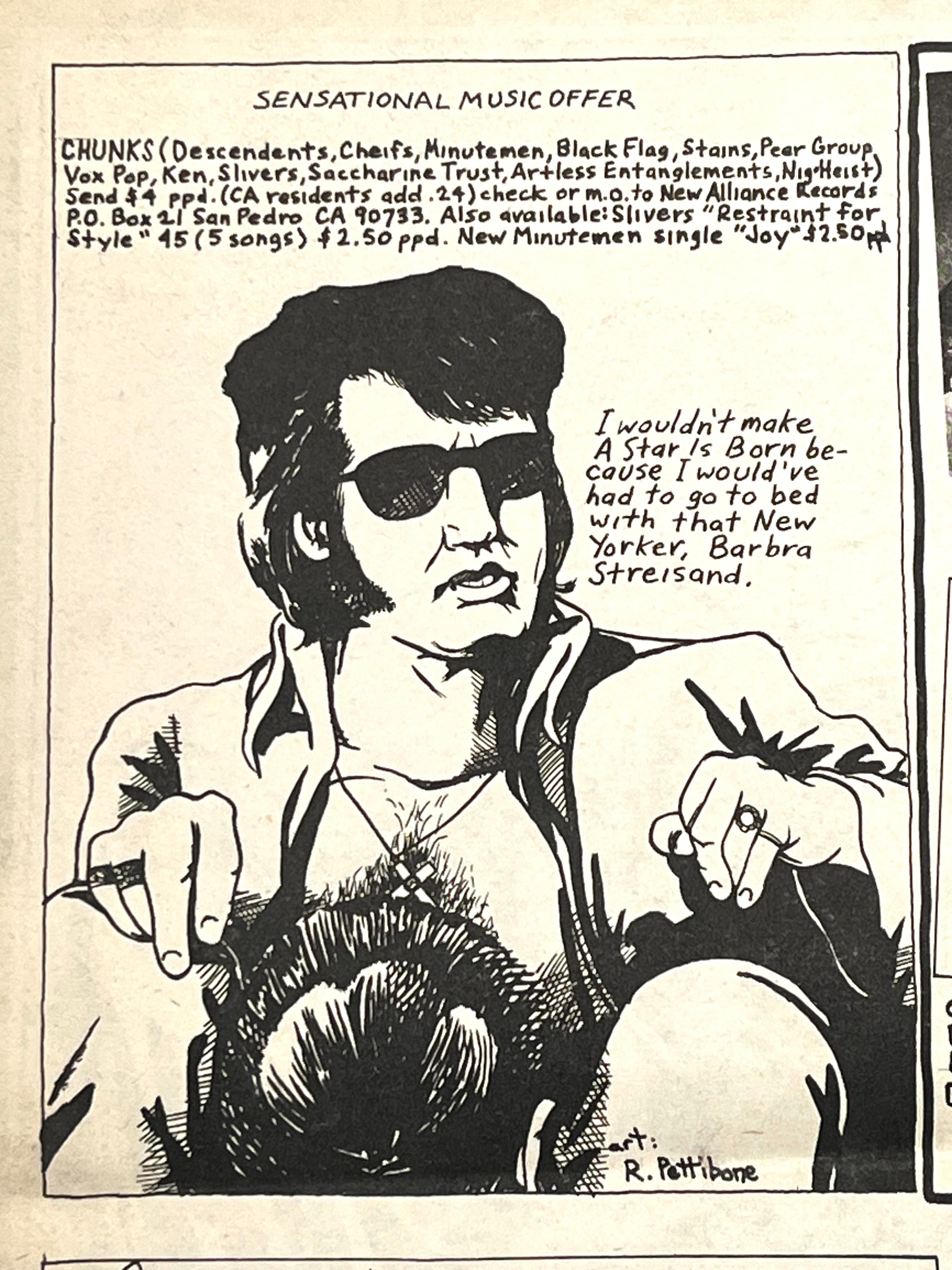 Raymond Pettibon, ilustración de los años 80 (primeros años de Raymond Pettibon) en venta 1