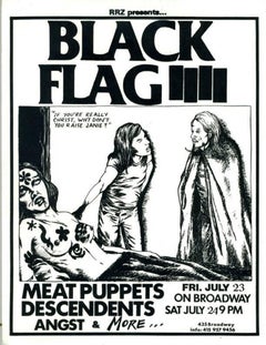 Vintage Raymond Pettibon Black Flag Flyer 1982 (Raymond Pettibon prints)