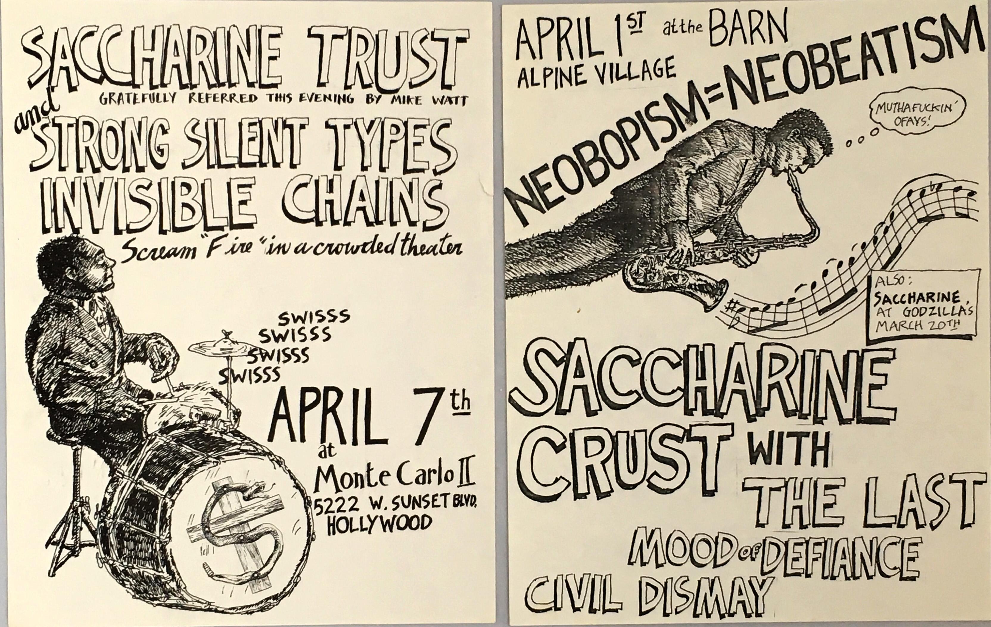 80's punk flyers