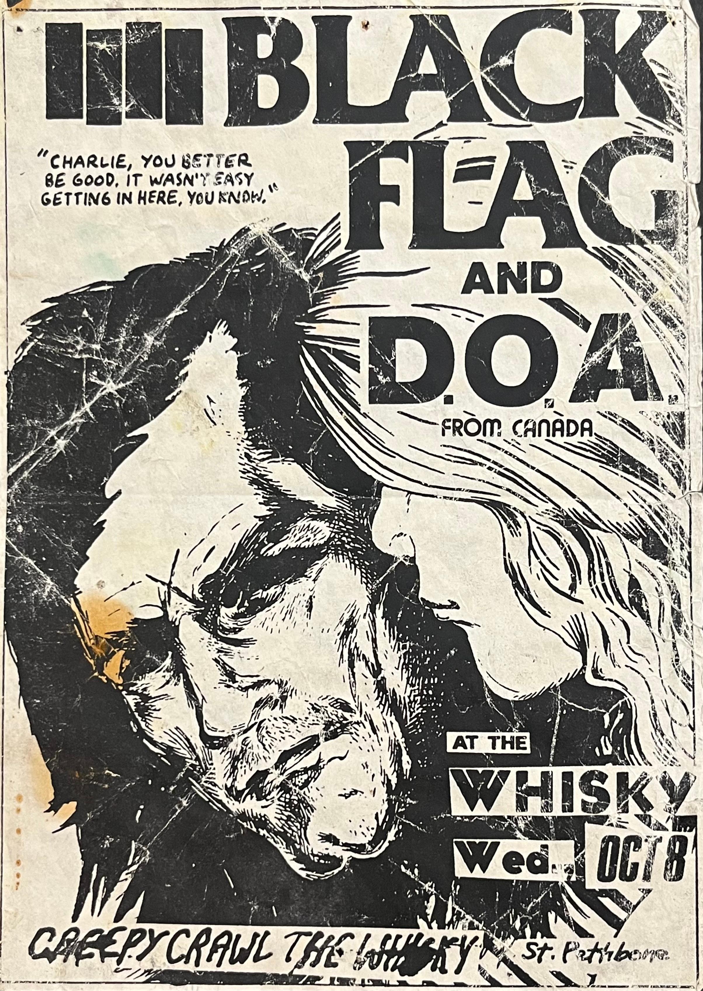 Raymond Pettibon Black Flag 1980 (Raymond Pettibon punk flyer)