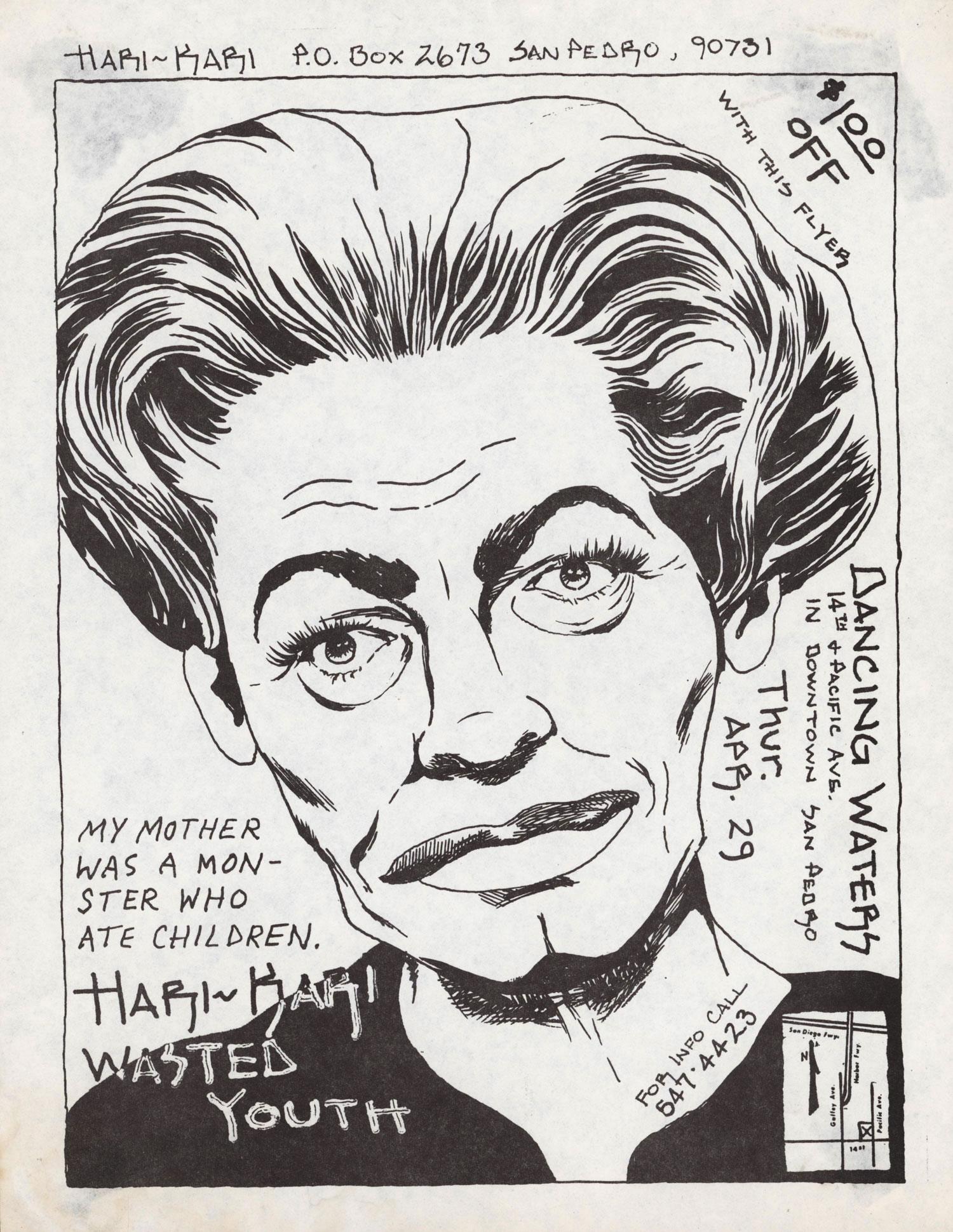 Raymond Pettibon Punk flyer 1982 (Raymond Pettibon Drucke)  im Angebot 1