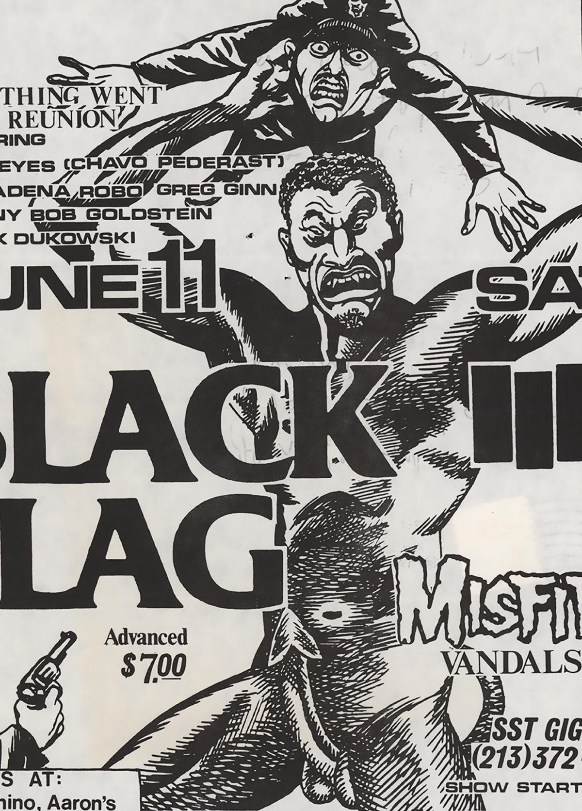 Raymond Pettibon Black Flag 1983 oblitéré (Raymond Pettibon prints)  en vente 1
