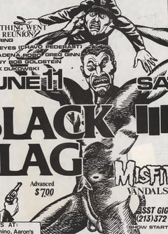 Raymond Pettibon Black Flag 1983 postmarked (Raymond Pettibon prints)