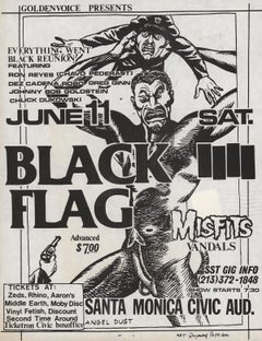 Raymond Pettibon Bandera negra 1983 matasellado (grabados de Raymond Pettibon)
