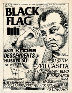 Raymond Pettibon Bandera Negra 1983 (volante punk de Raymond Pettibon)