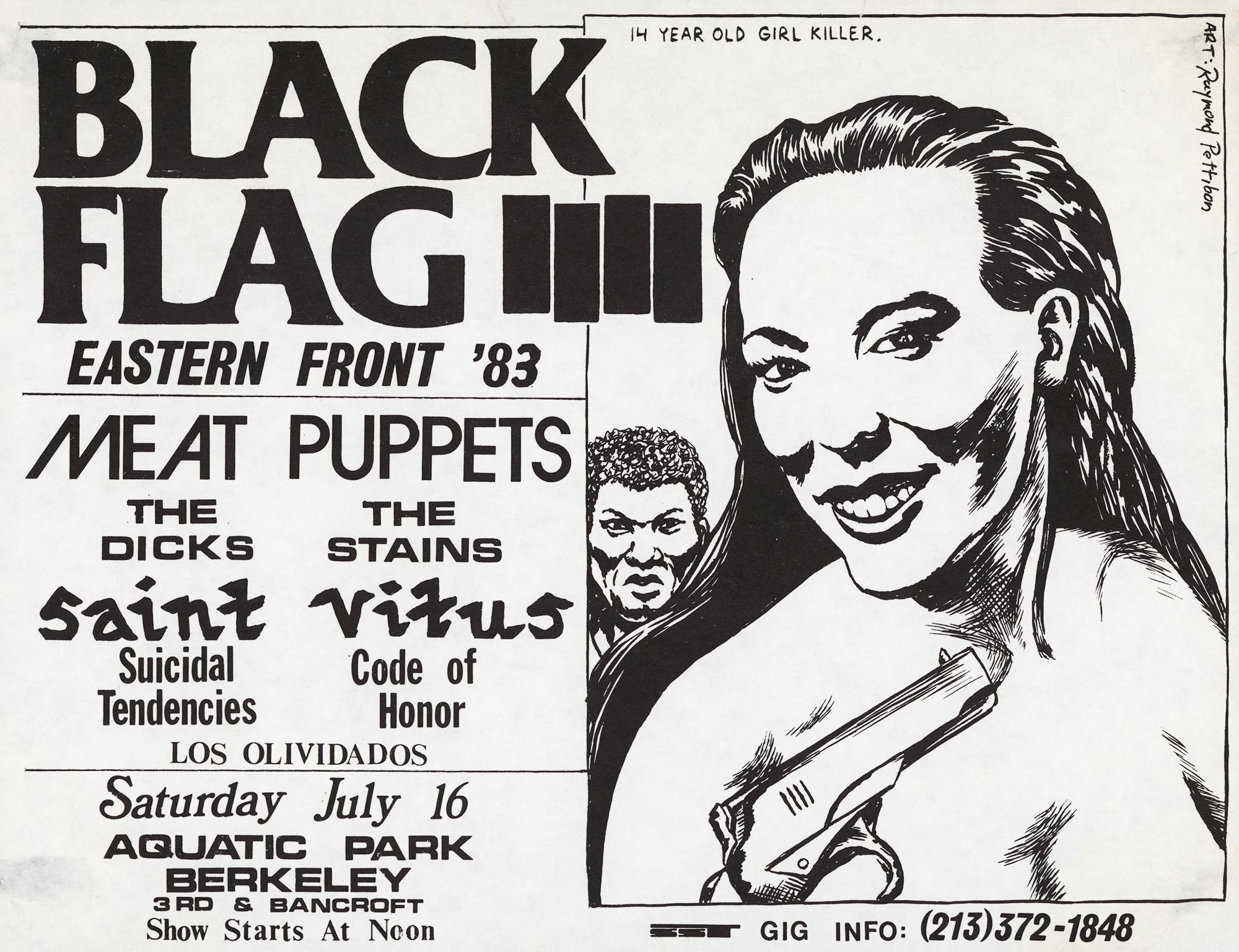 Raymond Pettibon Black Flag 1983 (Raymond Pettibon punk)  For Sale 1