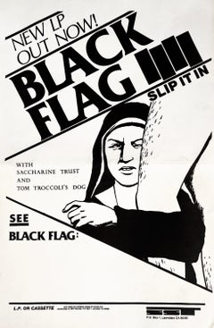 Vintage Raymond Pettibon Black Flag 1984 (Raymond Pettibon punk flyer) 