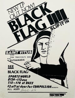 Vintage Raymond Pettibon Black Flag 1984 (Raymond Pettibon punk flyer)