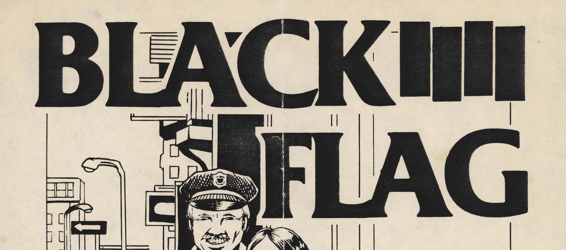 Raymond Pettibon: Rare early Black Flag flyer:
Original punk flyer / handbill illustrated by Pettibon for a gig by Black Flag at The Mabuhay, San Francisco, CA: Fri Oct 3, 1980. 

Offset-printed 11 x 8 ½ inches (28 x 21.6 cm). 
Good overall vintage