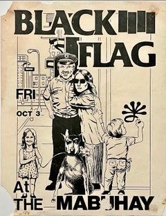 Raymond Pettibon Black Flag Flyer (early Raymond Pettibon)