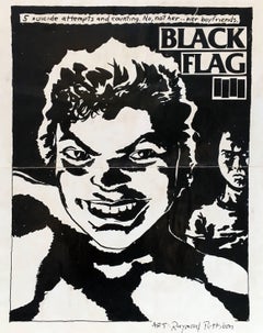Retro Raymond Pettibon, Black Flag (Pettibon prints) 