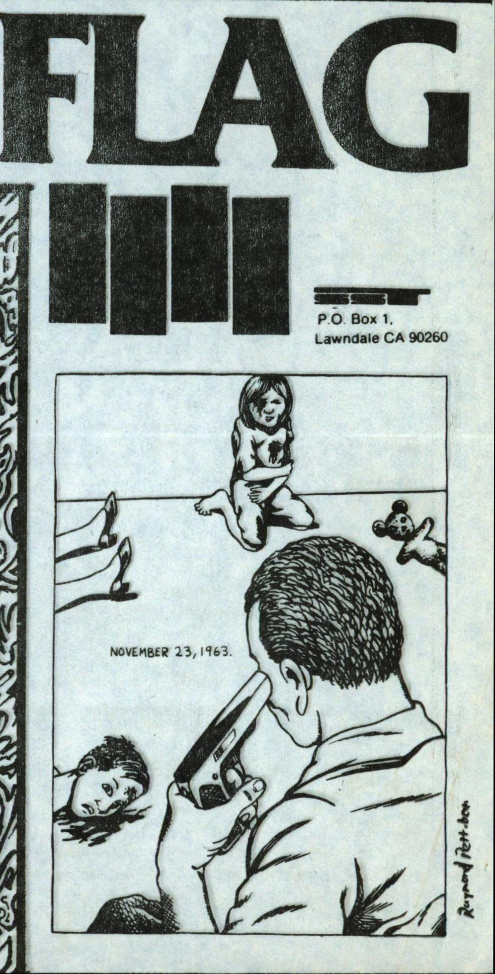 Raymond Pettibon Black Flag Punk flyer (Post Marked 1984) For Sale 3