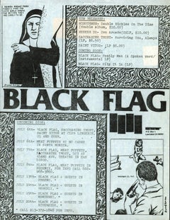 Raymond Pettibon Black Flag Punk flyer (Post Marked 1984)