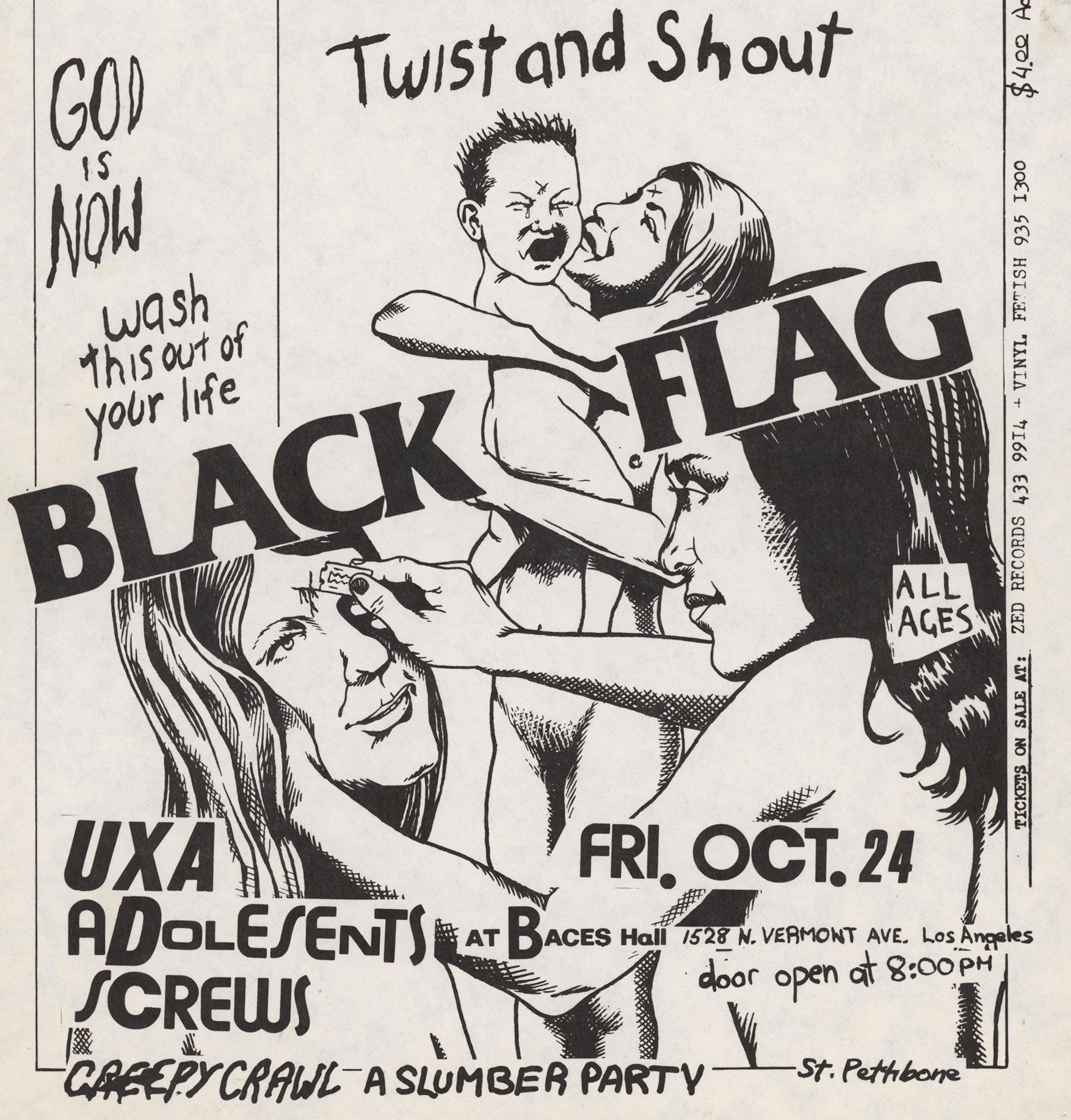 Raymond Pettibon Black Flag punk flyer (Raymond Pettibon Punk)  1