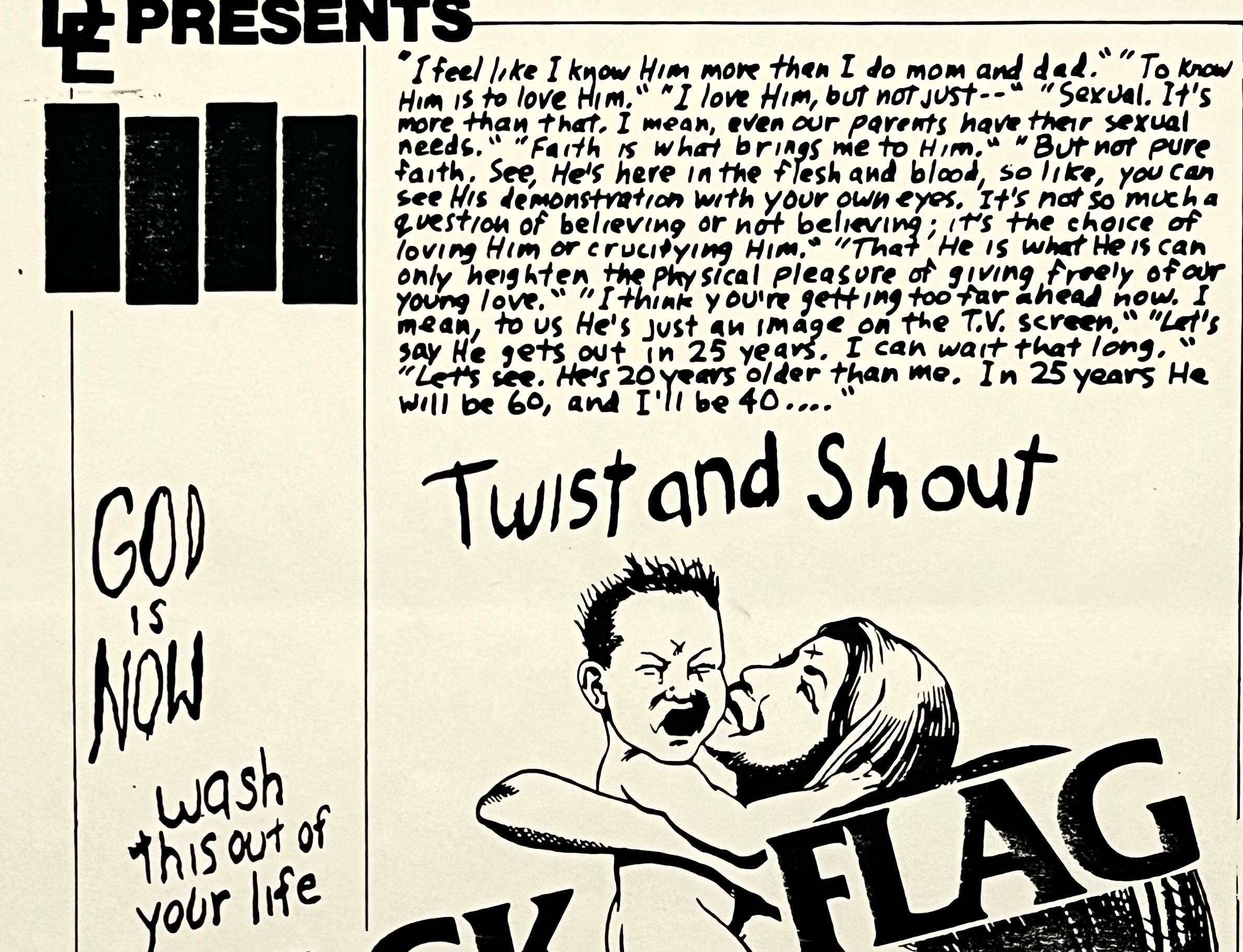 Raymond Pettibon Black Flag punk flyer (Raymond Pettibon Punk)  For Sale 2