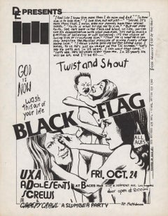 Retro Raymond Pettibon Black Flag punk flyer (Raymond Pettibon Punk) 