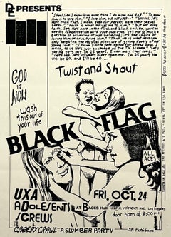 Used Raymond Pettibon Black Flag punk flyer (Raymond Pettibon Punk) 