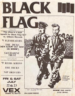 Retro Raymond Pettibon for Black Flag (Raymond Pettibon prints) 