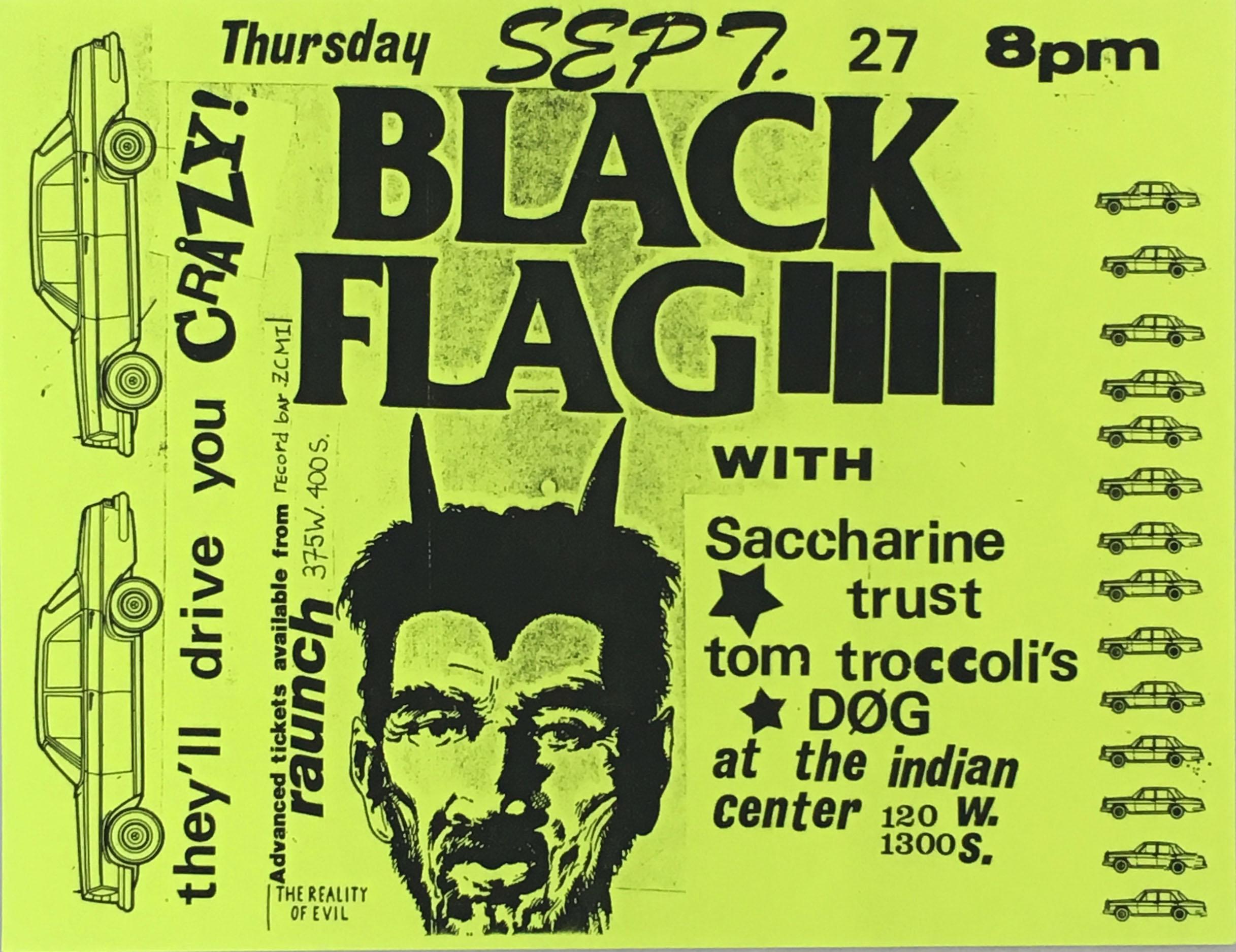 Raymond Pettibon for Black Flag (Raymond Pettibon punk flyer) 