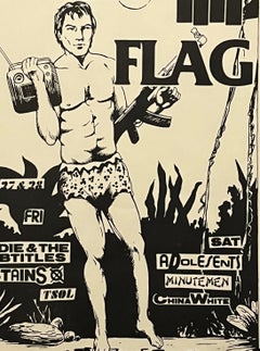 Raymond Pettibon illustrated punk flyer 1981 (Raymond Pettibon black flag)