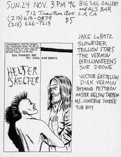Raymond Pettibon illustré Punk flyer 1996 (Raymond Pettibon ounk)