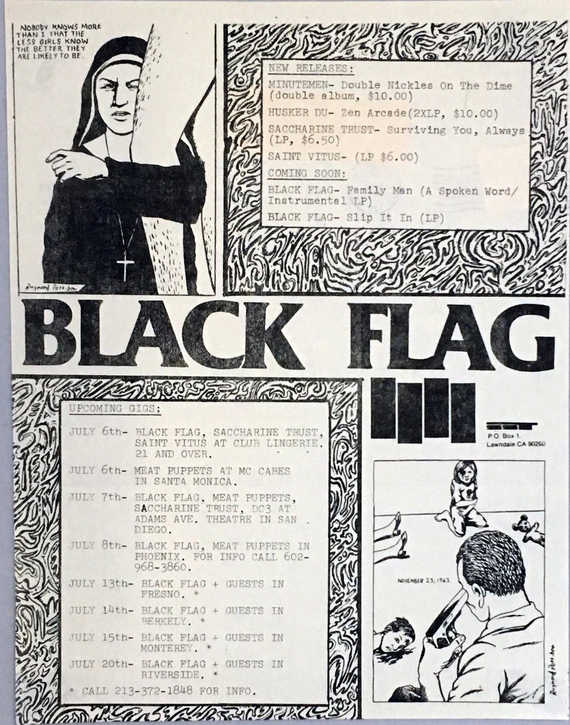 Raymond Pettibon illustrated Punk flyer (early Raymond Pettibon) 4