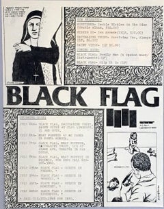 Raymond Pettibon illustrated Punk flyer (early Raymond Pettibon)