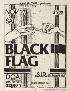 Retro Raymond Pettibon, Illustrated Punk Flyer