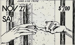 Raymond Pettibon illustrated Punk Flyer (postmarked Raymond Pettibon Black Flag)