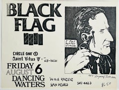 Raymond Pettibon Illustrated Punk Flyer (Raymond Pettibon Black Flag)